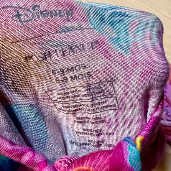 Posh Peanut Disney Little Mermaid Print Footed One-Piece Bamboo Pajamas - Picture 2 of 4